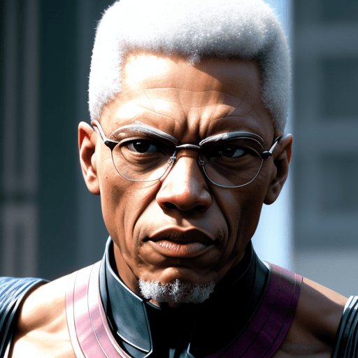 AI generated: Malcolm X playing Magneto in X-Men movie, 8k photo realistic