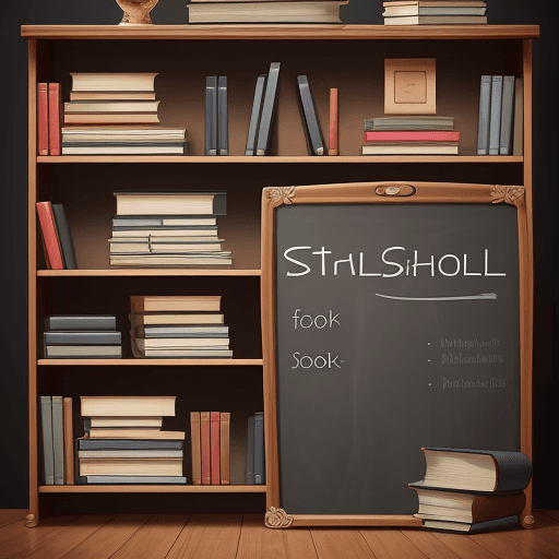 AI generated: generates an elegant image for a business selling books, school supplies, and craft materials