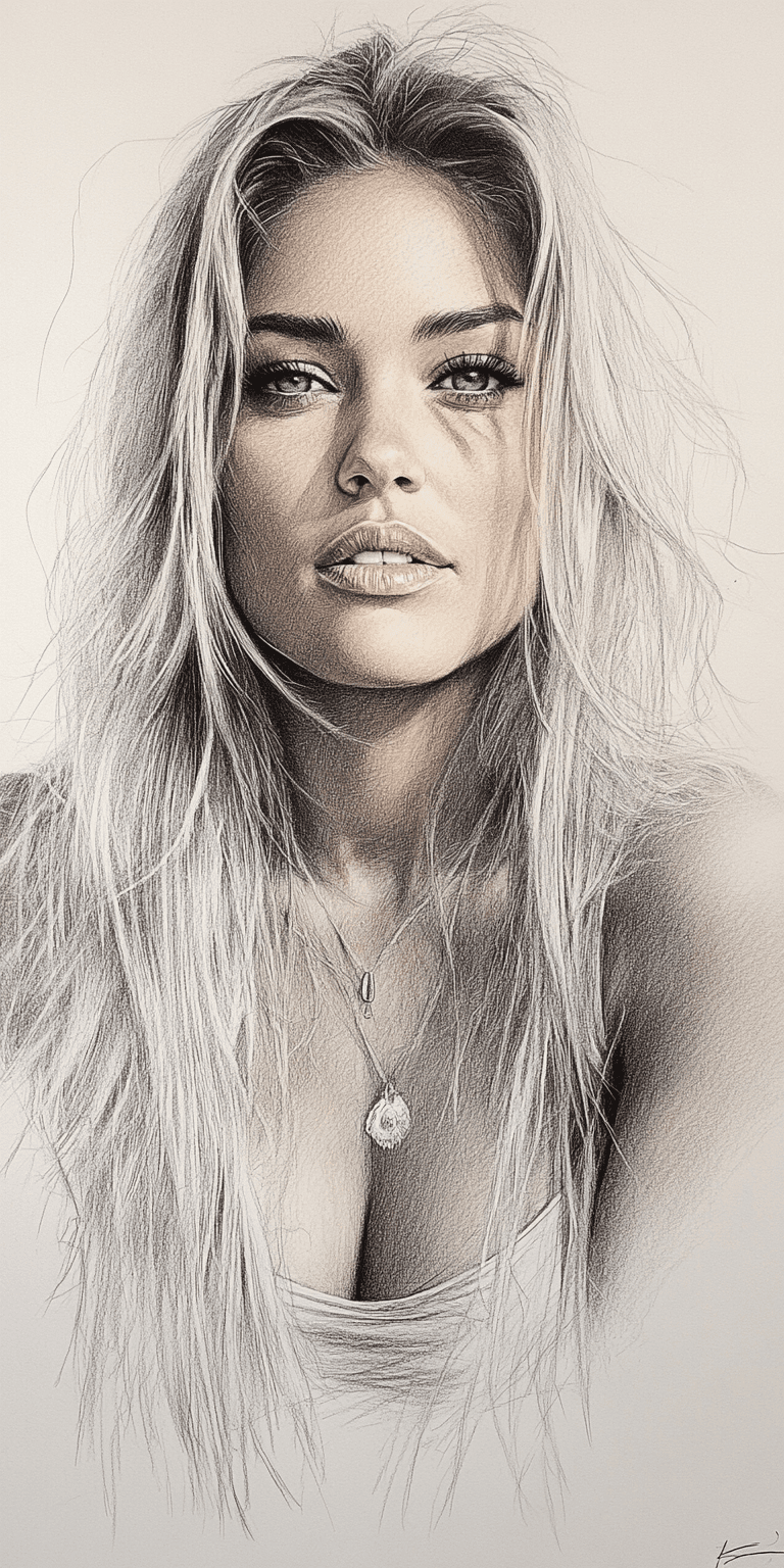 AI generated: Realistic sketch of a woman --chaos 75 --ar 1:2 --style raw --profile rsy6uq9 --stylize 750