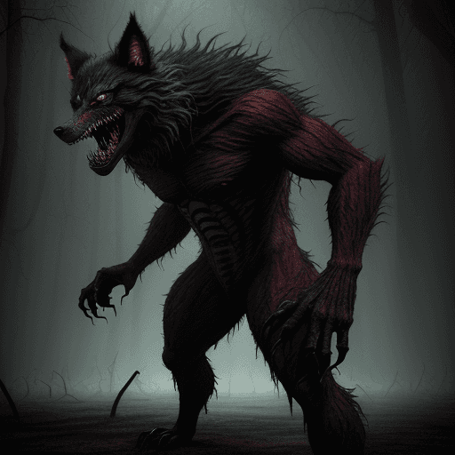 AI generated: The Rougarou: A extreme nightmare version, highly detailed, advanced 3D techniques, distorted featur...