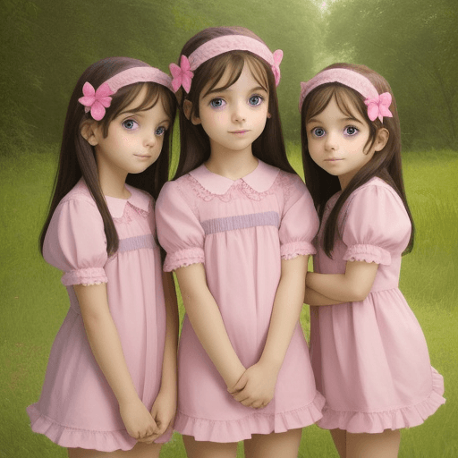 AI generated: four twin girls