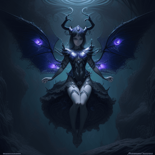 AI generated: Interesting detailed masterpiece of Dreams catcher miracle. sleeping in another underworld, demonic ...