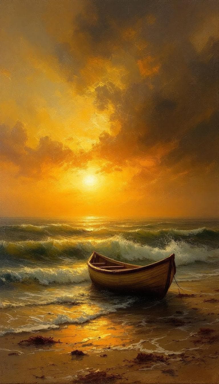 AI generated: An oil painting on canvas, richly textured brushstrokes with visible layers of paint, depicting a dr...