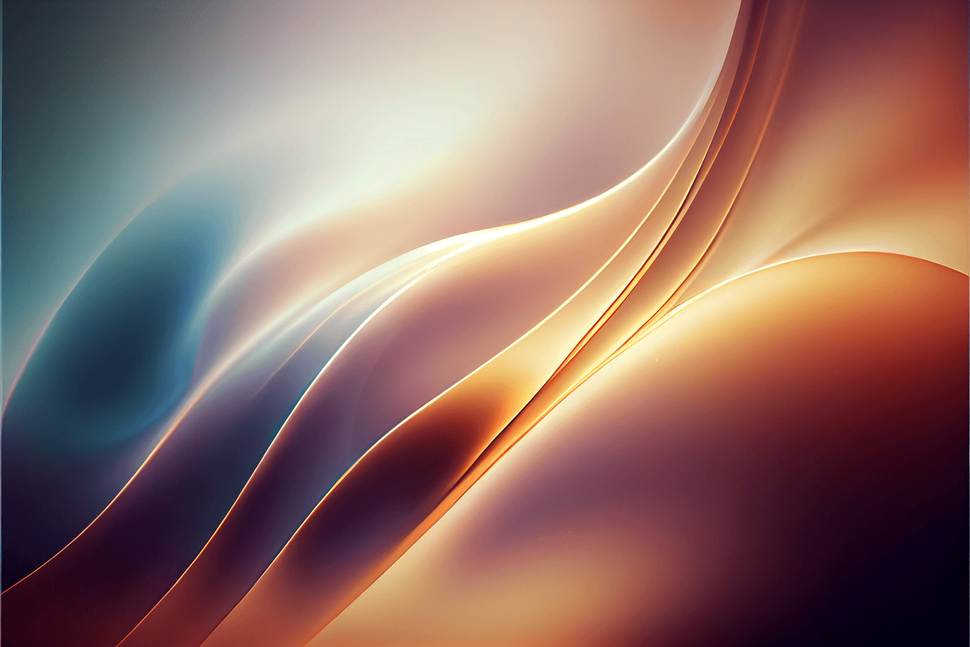 AI generated: Minimalistic wallpaper for macOS, translucent plastic, overlapping parabolic curves, shallow depth o...