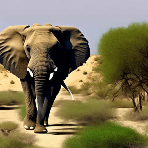 AI generated: An elephant walking in the desert

It's green

And around it, roses