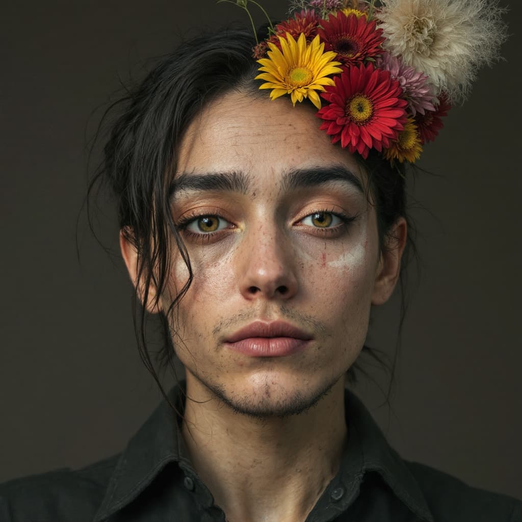 AI generated: a face in the style of juan diaz-faes