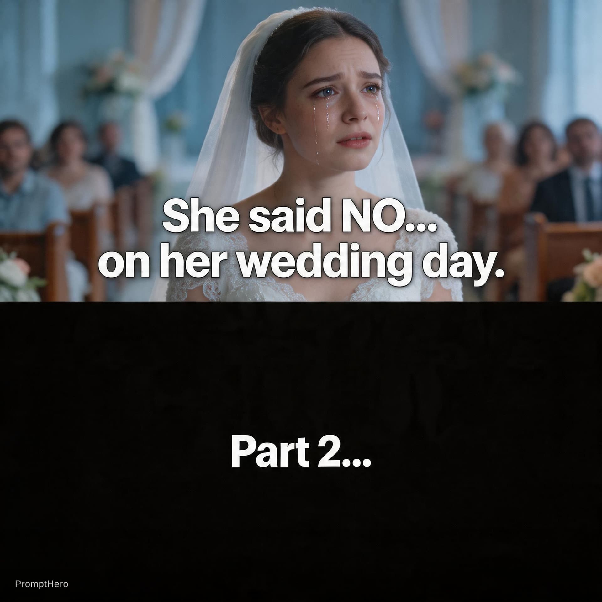 AI generated: Create a 15-second cinematic vertical video (9:16), emotional romantic drama.
Scene: a young bride w...