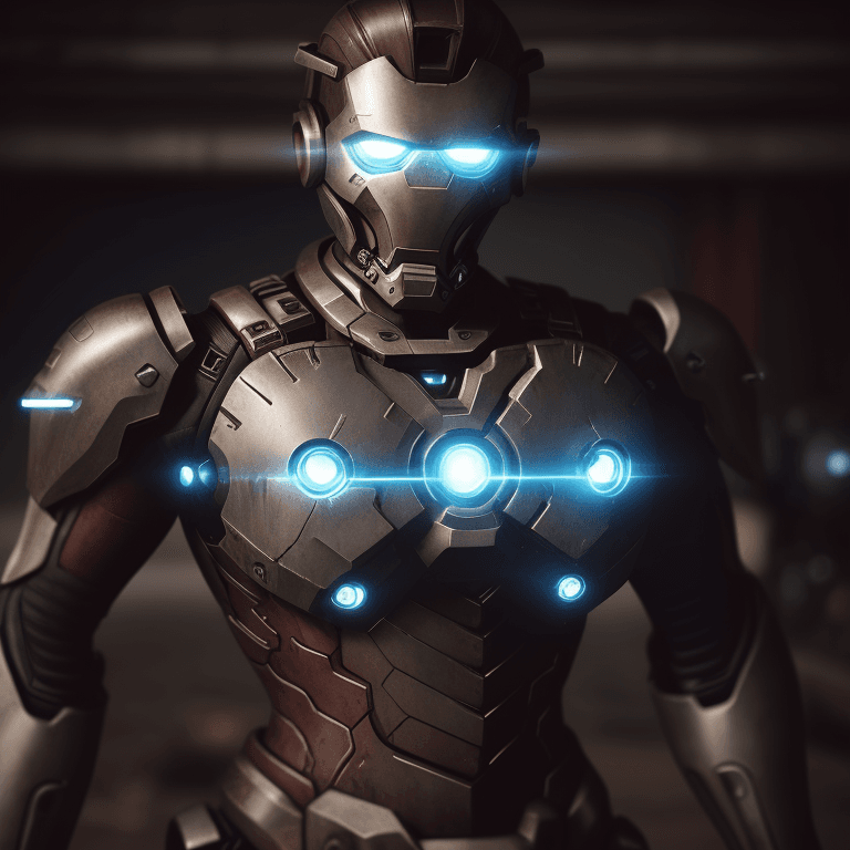 AI generated: Iron heart, photographic cinematic