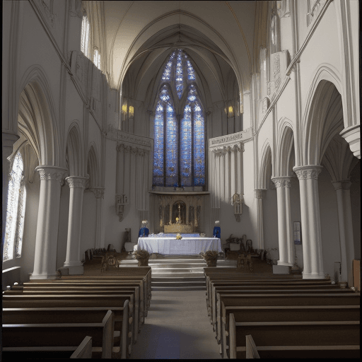 AI generated: un escargot dans une église , 8k,