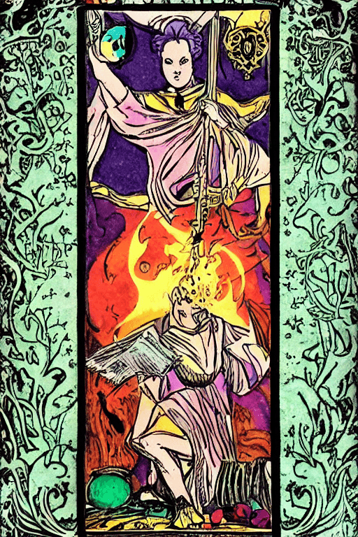 AI generated: a tarot card named "The Tales"