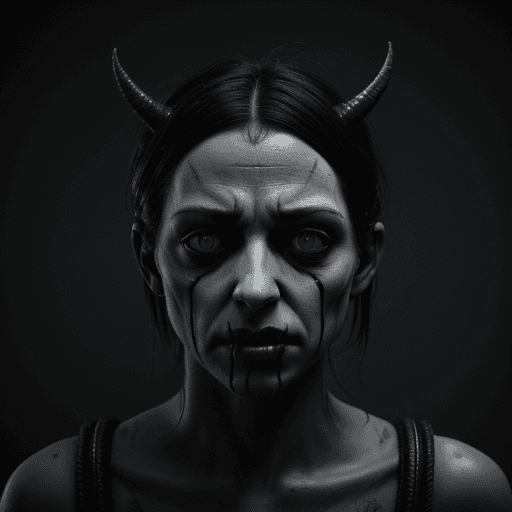 AI generated: Render the drug methamphetamine as a demonic creature that expresses the traits of it's insidious na...