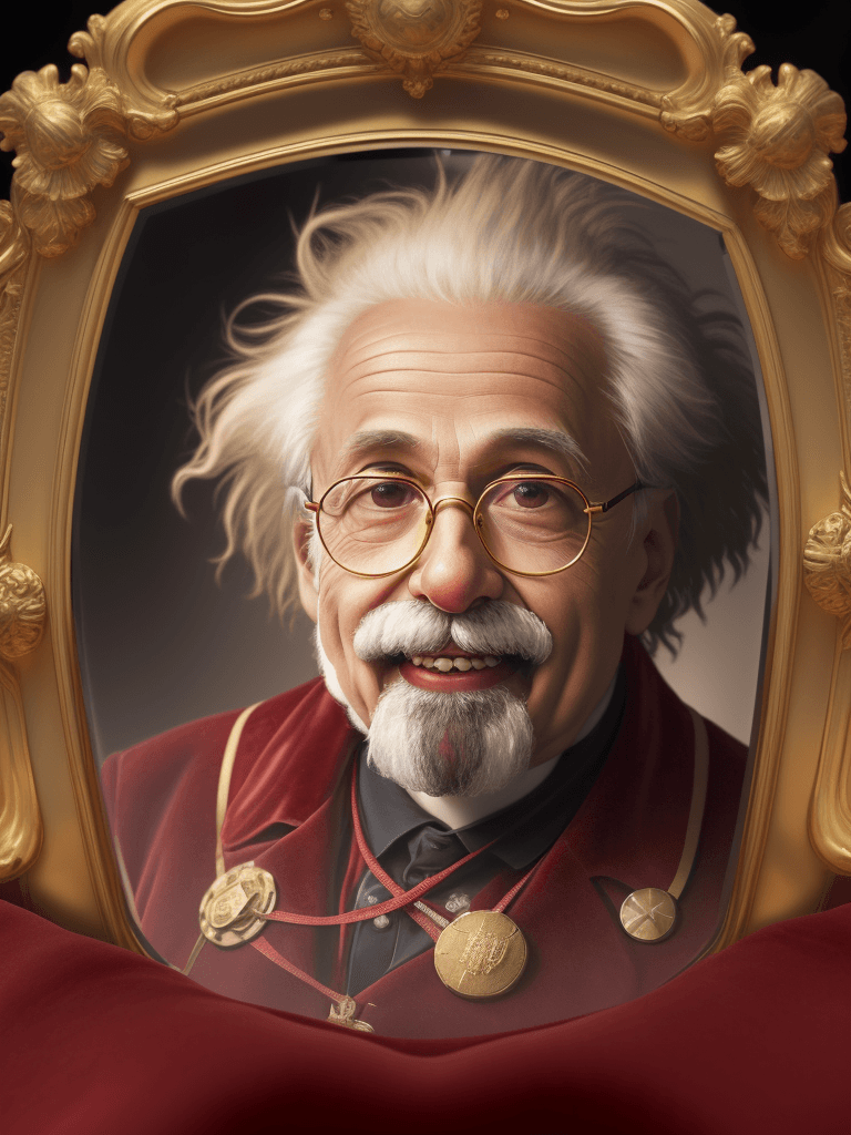 AI generated: Detail of the Nobel Prize medal, its surface polished to a gleaming shine, resting on a plush red ve...