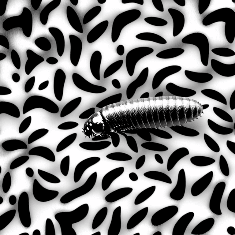 AI generated: concept art of a vector illustration png with a maggot ,black and white