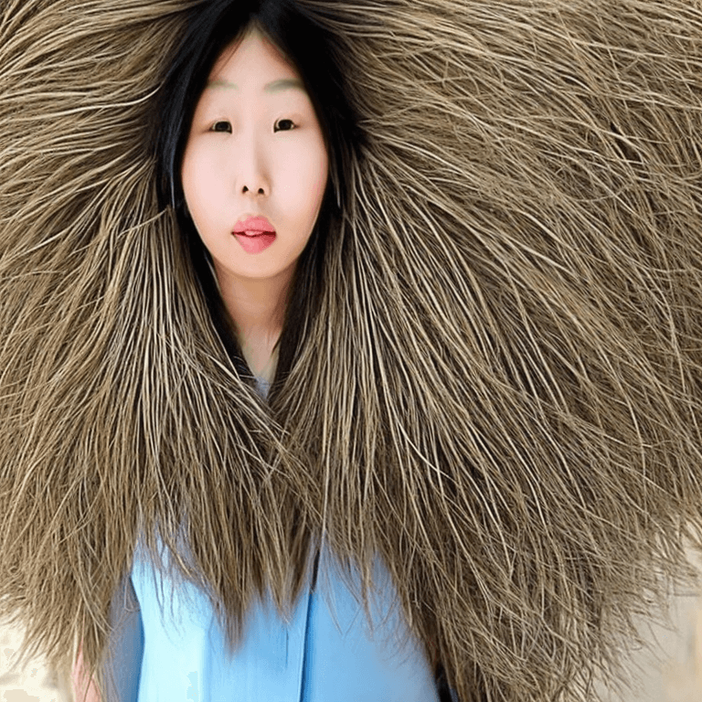 AI generated: Asia woman has hairy pubic hair