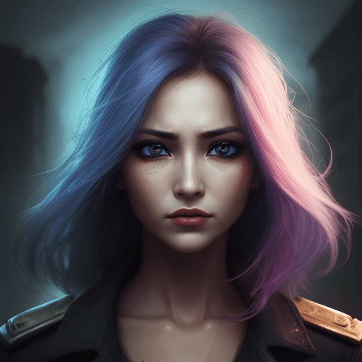 AI generated: women with bue eye