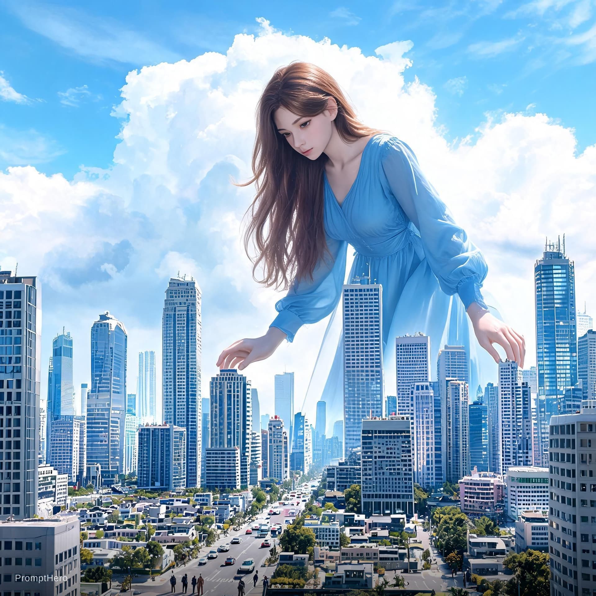 AI generated: woman  giantess
