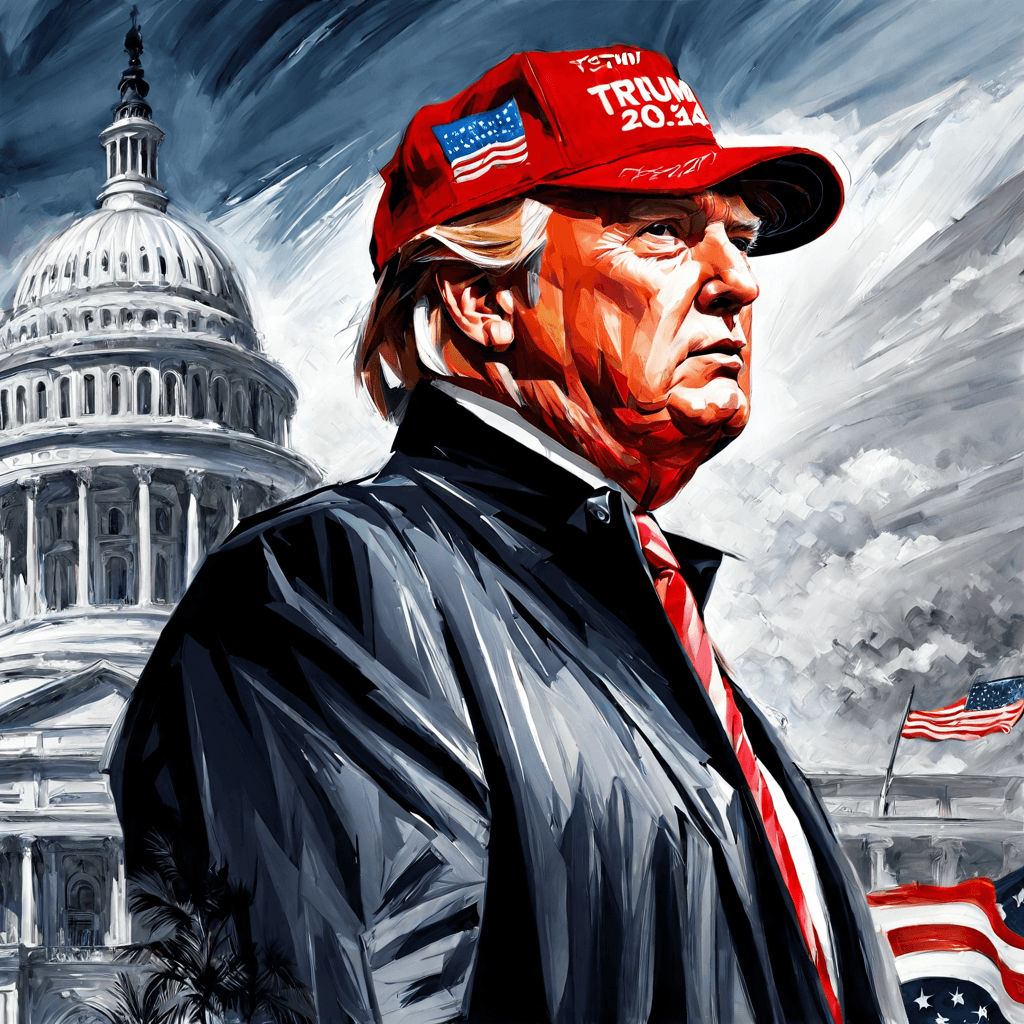 AI generated: Trump 2024!! ELECTION WINNER!! wearing a MAGA HAT!