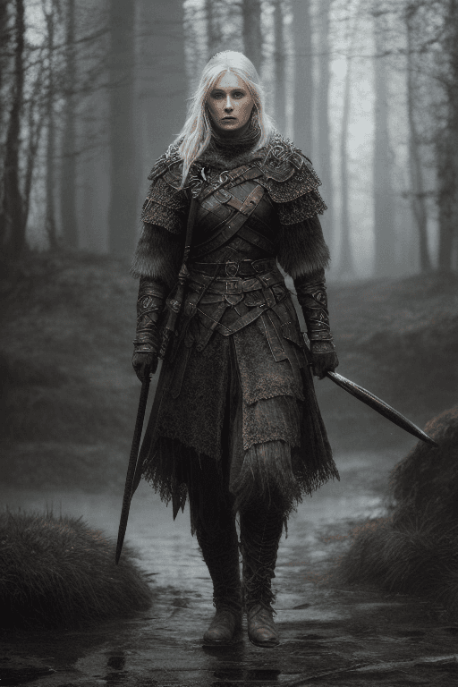 AI generated: detailed (((full body))) concept art illustration, dark soft focus, plague style oil painting on can...