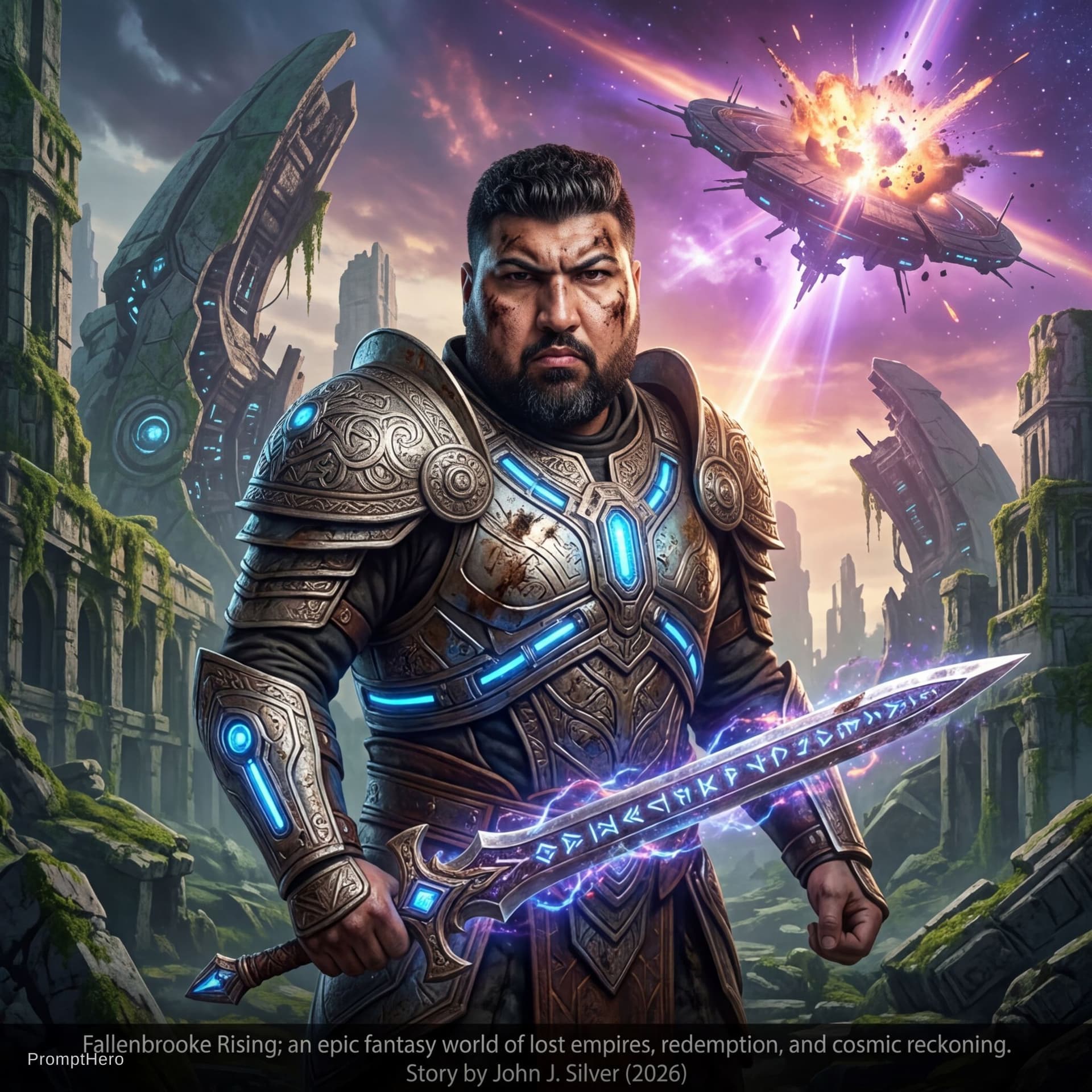 AI generated: — A glimpse into Fallenbrooke Rising; an epic fantasy world of lost empires, redemption, and cosmic ...