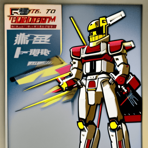 AI generated: illustration of RX-78-2 Gundam, with shield and weapon, in the style of Kunio Okawara, anime, Mobile...
