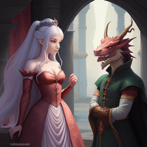 AI generated: the dragon and the princess