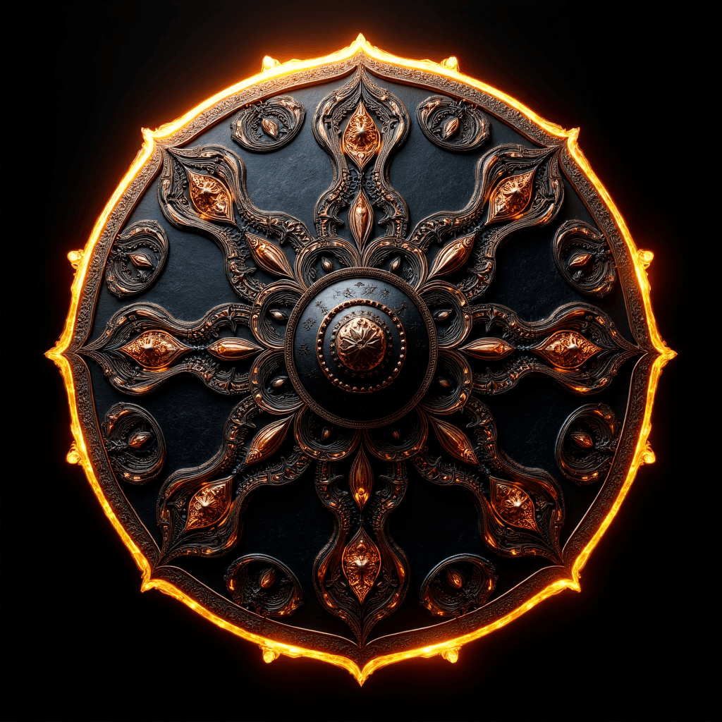 AI generated: A visually stunning kite circular mandala, characterized by its intricate design and striking color ...