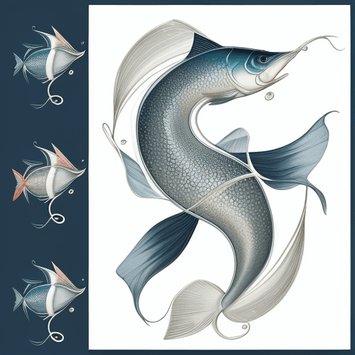AI generated: Design a graceful and elegant fish with flowing lines and a sophisticated color palette. This is sui...