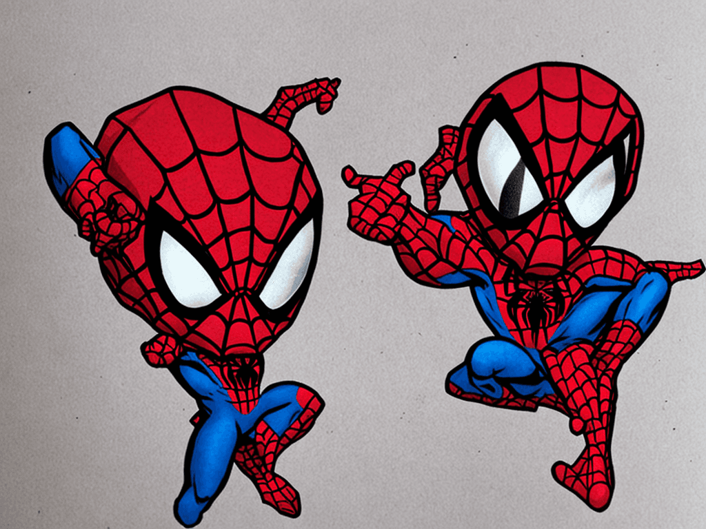 AI generated: Spiderman chibi