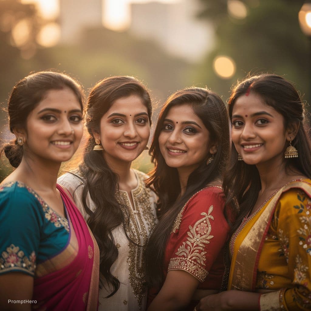AI generated: beautiful indian women