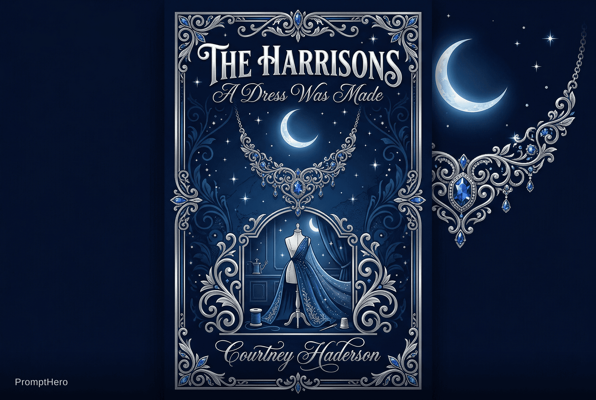 AI generated: Create a flat 2D poster in a vector illustration design. A deep dark blue background with a title “T...