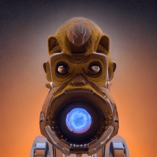 AI generated: monkey, orge, laser, money, tony award of art, oni octane a on mindar casting epcot, art, artwork. s...