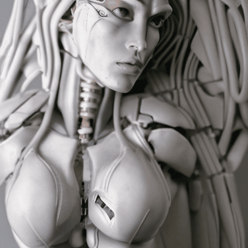 AI generated: cyborg woman megan fox Miyazaki| with a visible detailed brain| muscles cable wires| biopunk| cybern...