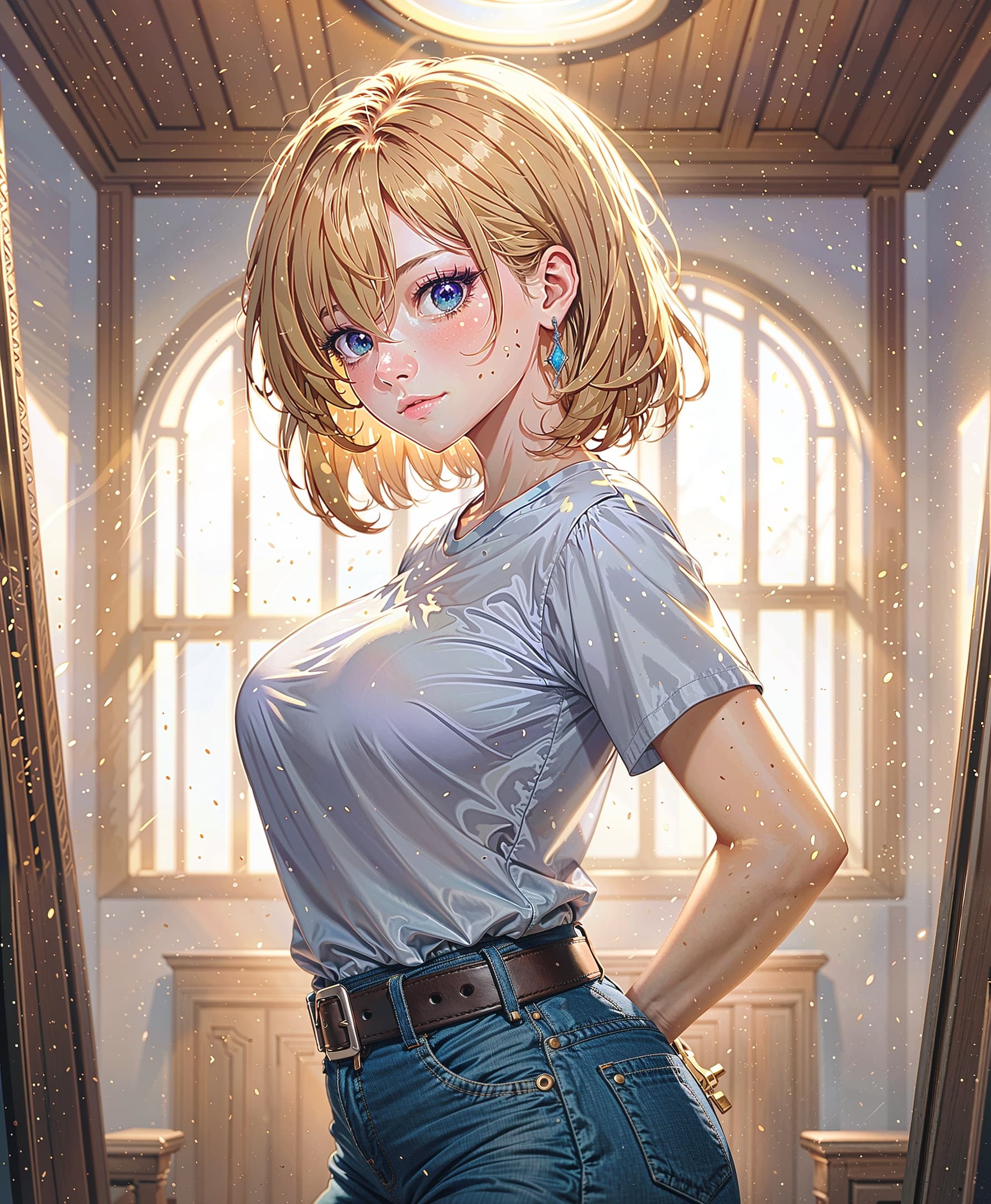AI generated: (Score_9, score_8_up, score_7_up, score_6_up) featuring a solo girl with blonde, medium-length hair ...