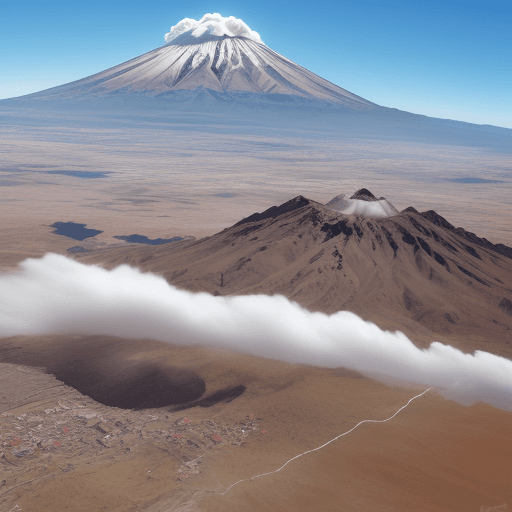 AI generated: El cóndor, volando sobre el volcan misti arequipa
