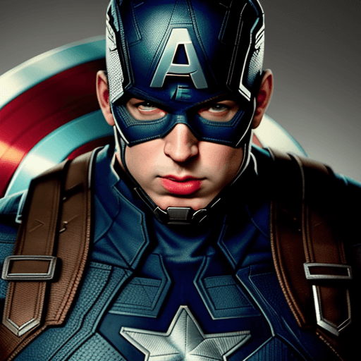 AI generated: Captain America es un personaje de cómic publicado por Marvel Comics , de los Vengadores, hiperdetal...