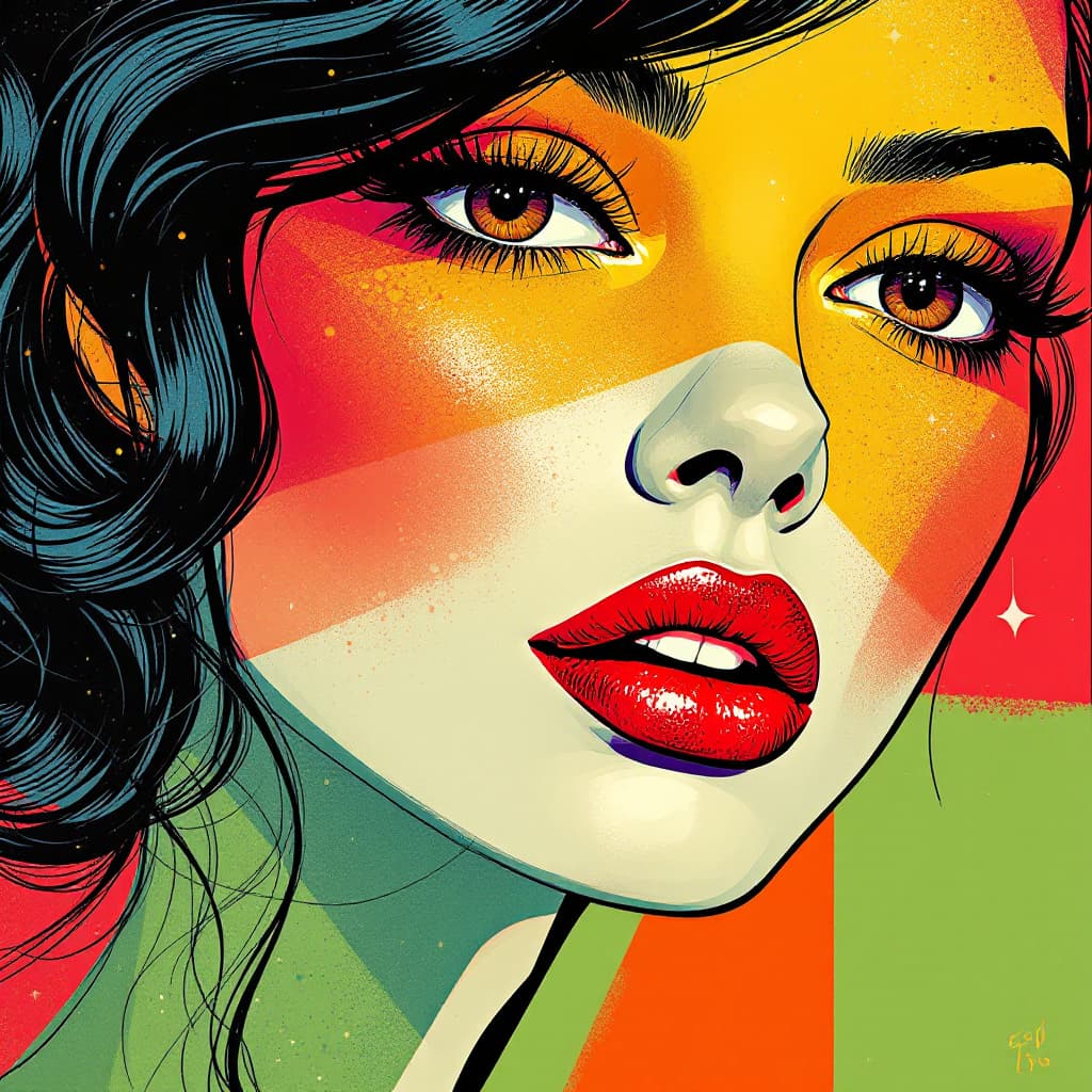 AI generated: illustration reflecting new pop art mixed with art deco art, realism style illustration stylize 750....