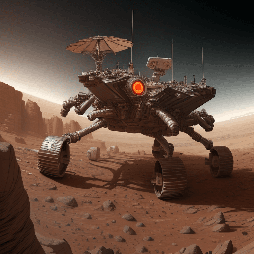 AI generated: dj white cyborg on mars full huge crowds,hyper detailed,4k