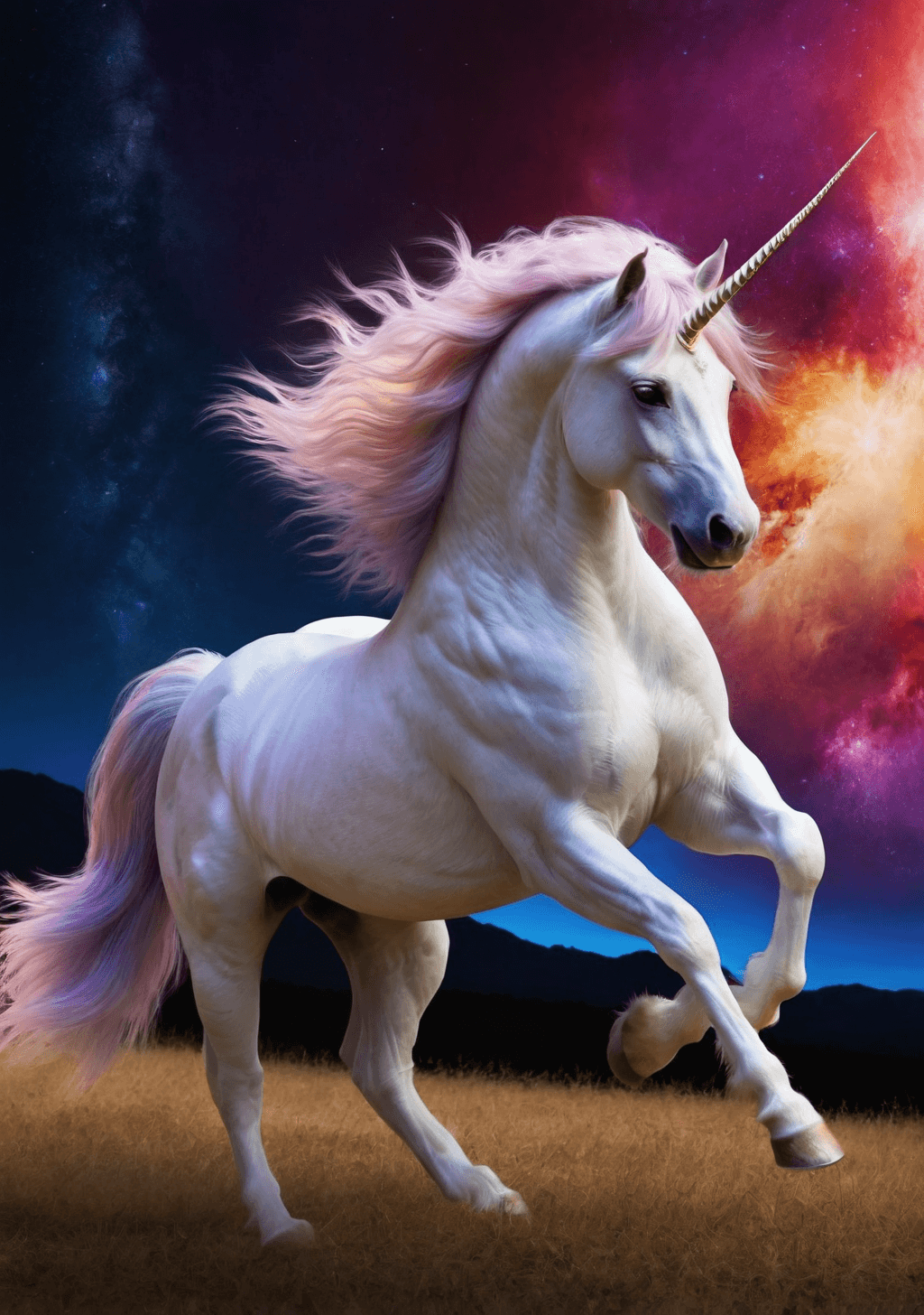 AI generated: Imagine a stunningly detailed 3D render of a majestic Unicorn Pegasus, crafted with the utmost preci...