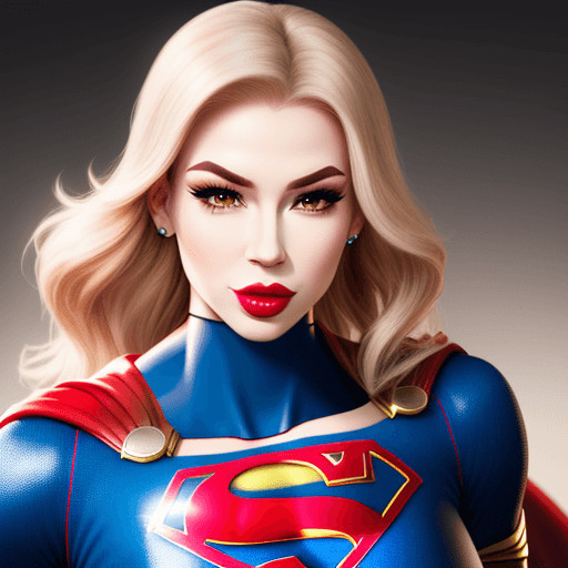 AI generated: James Charles bimbo, fake lips glossy (((supergirl))), large breasts