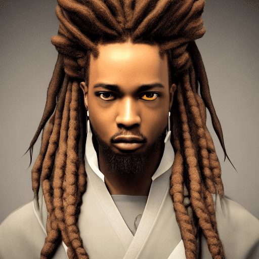AI generated: black male, dreadlocks hairstyle, intricate artwork . octane render, trending on artstation, intense...