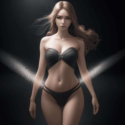 AI generated: stunning photograph of a beautiful woman shot in HD, hyperrealistic, blurred motion background --ar ...