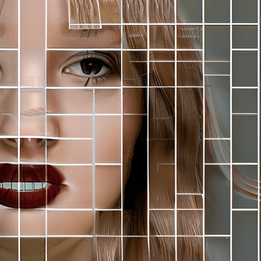 AI generated: Hyper realistic image, white background, girl who has gray-brown mid hair, 
