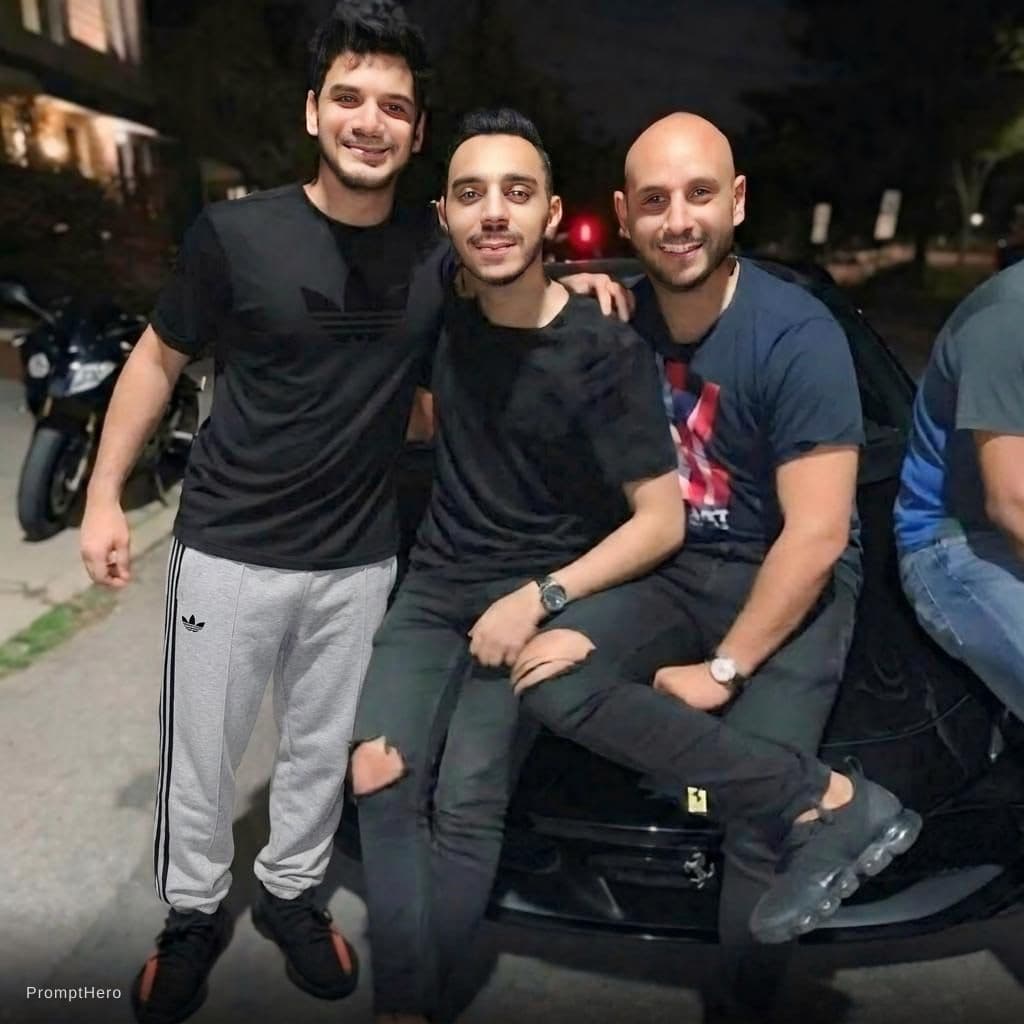 AI generated: The person who is on the left side change his pants to be the uploaded pants 