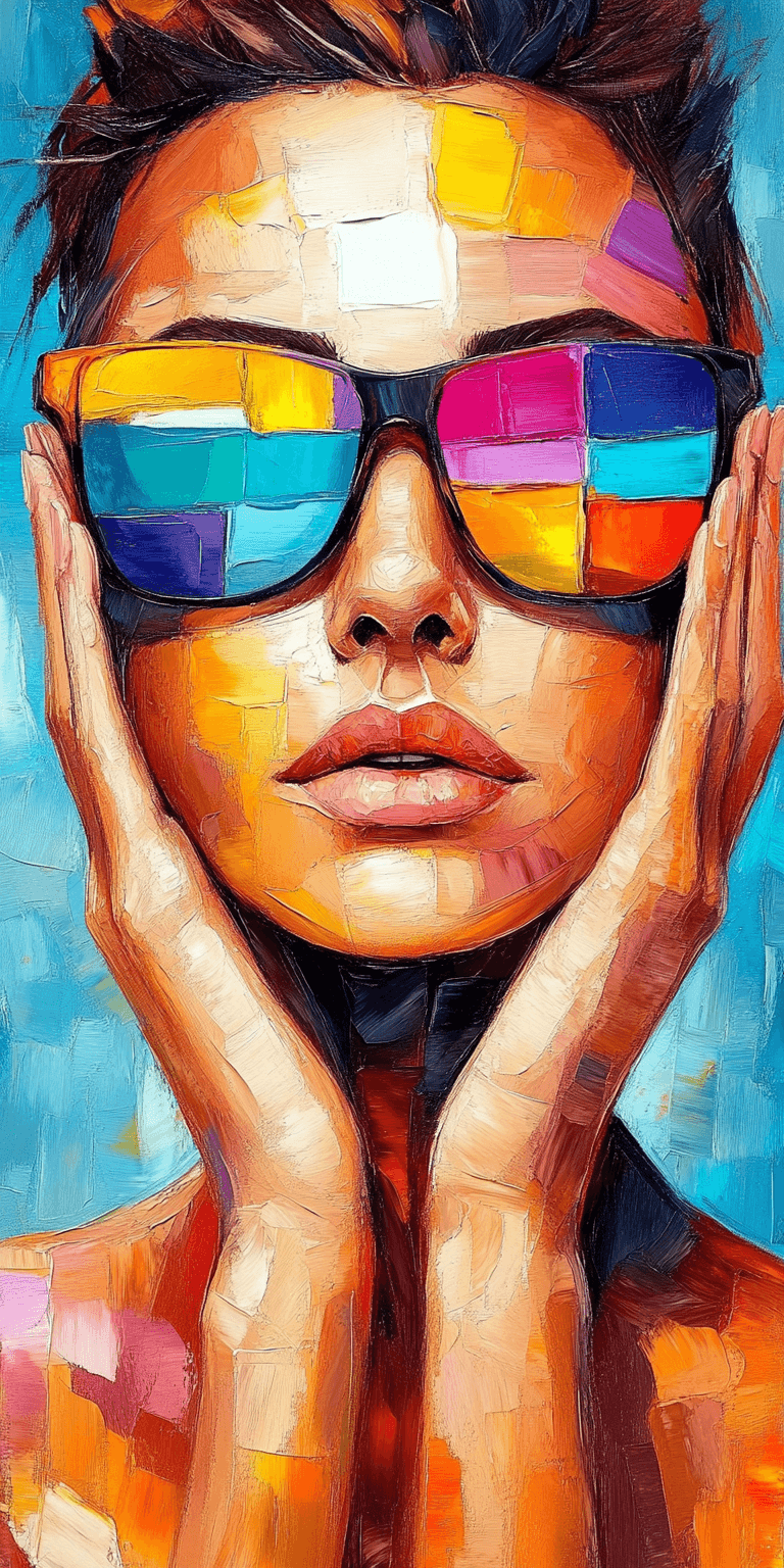 AI generated: oil on canvas, woman, in the style of palette knife technique --chaos 75 --ar 1:2 --profile rsy6uq9 ...