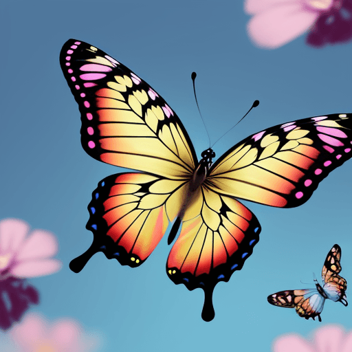 AI generated: flying butterfly
