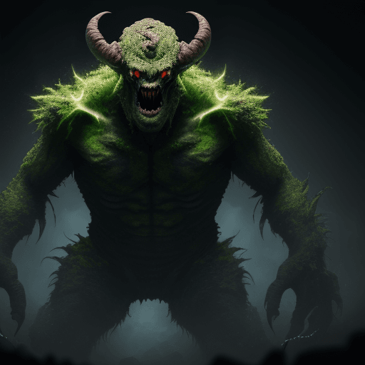 AI generated:  high quality foto of a monster from energy,  8k