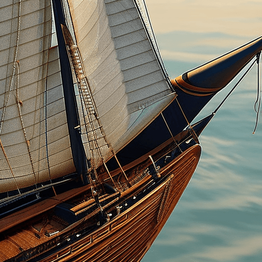 AI generated: Photo of a ultra realistic sailing ship, dramatic light, pale sunrise, cinematic lighting, battered,...