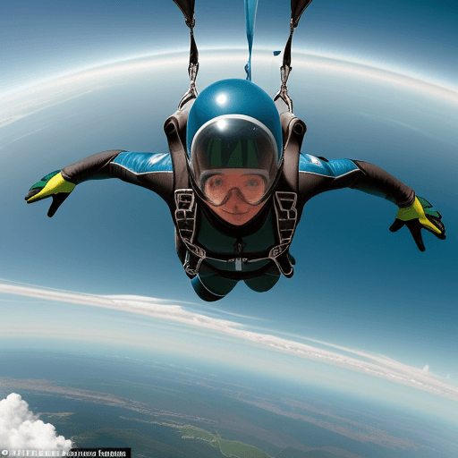 AI generated: Imagine a photograph capturing the sky, with the earth far below, where the background is filled wit...