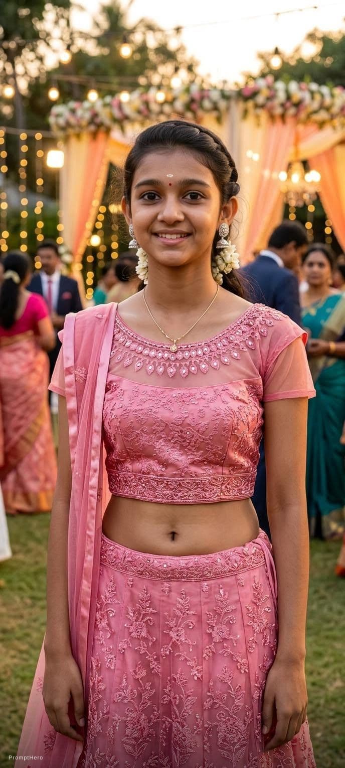 AI generated: Showing navel