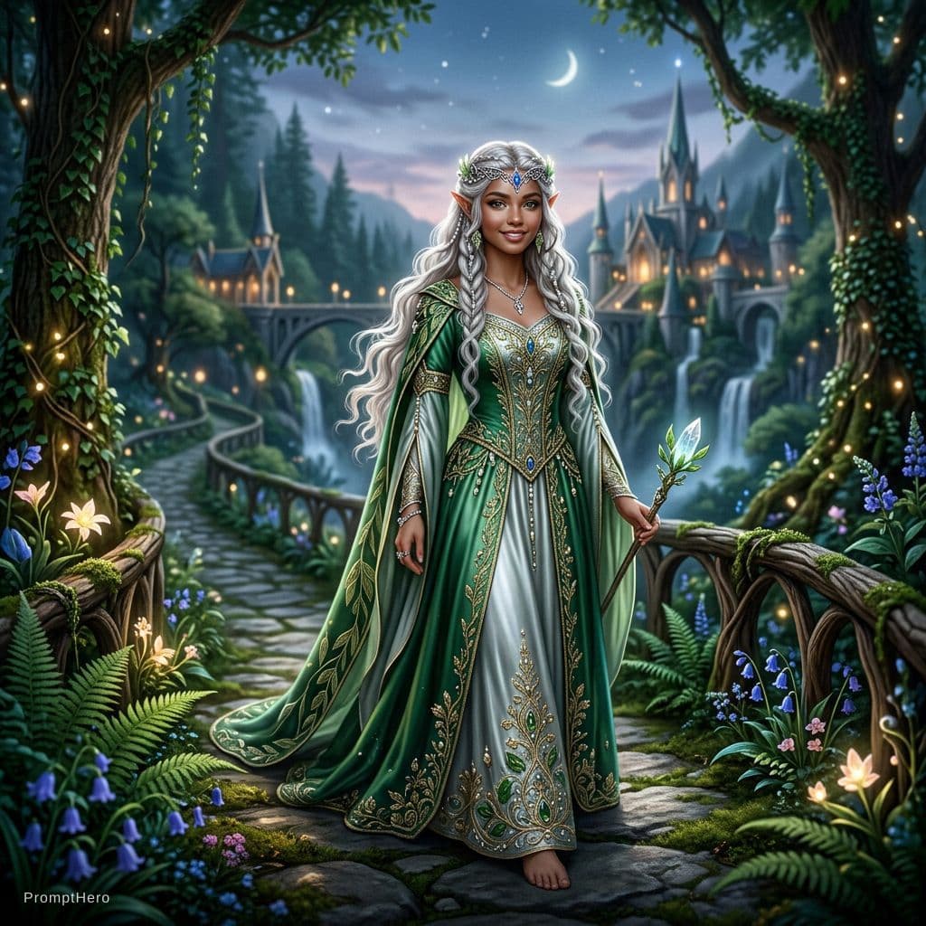 AI generated: beautiful elf princess